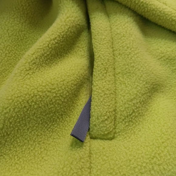 Lands End PLUS lime green fleece Zip up Sweater - Picture 6 of 8